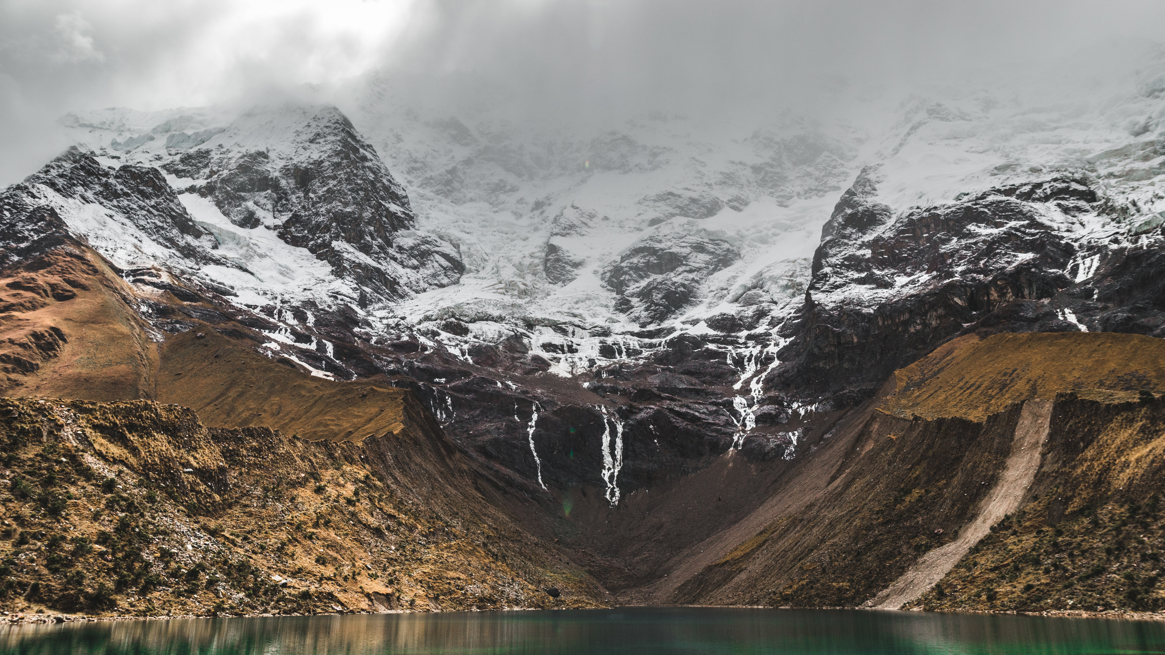 Bergigen Landschaftsformen, Natur, Naturlandschaft, Wasser, Bergkette. Wallpaper in 3840x2160 Resolution