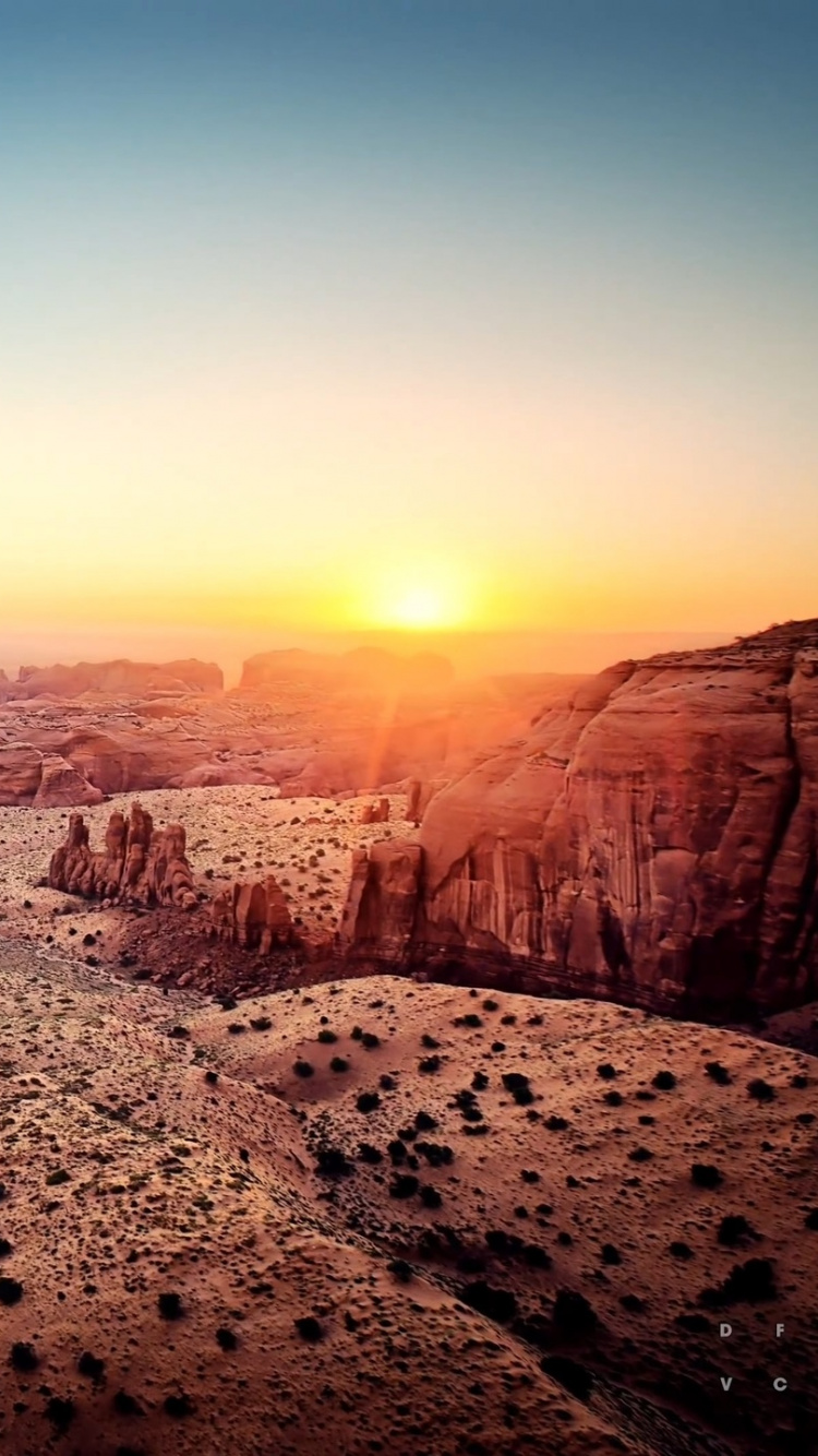 荒地, 地平线, 早上, 荒野, 天空 壁纸 750x1334 允许