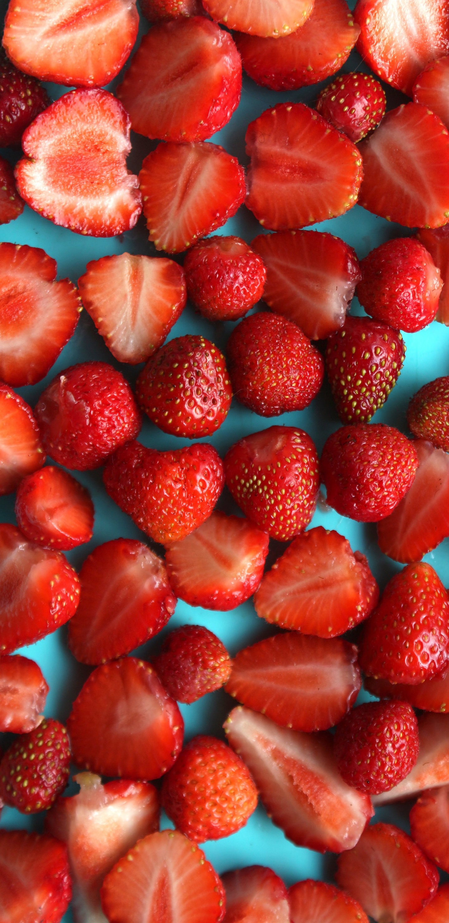 Jugo de Fresa, Postre, Naranja, Pastel de Rosquillas, Fresas en Rodajas. Wallpaper in 1440x2960 Resolution