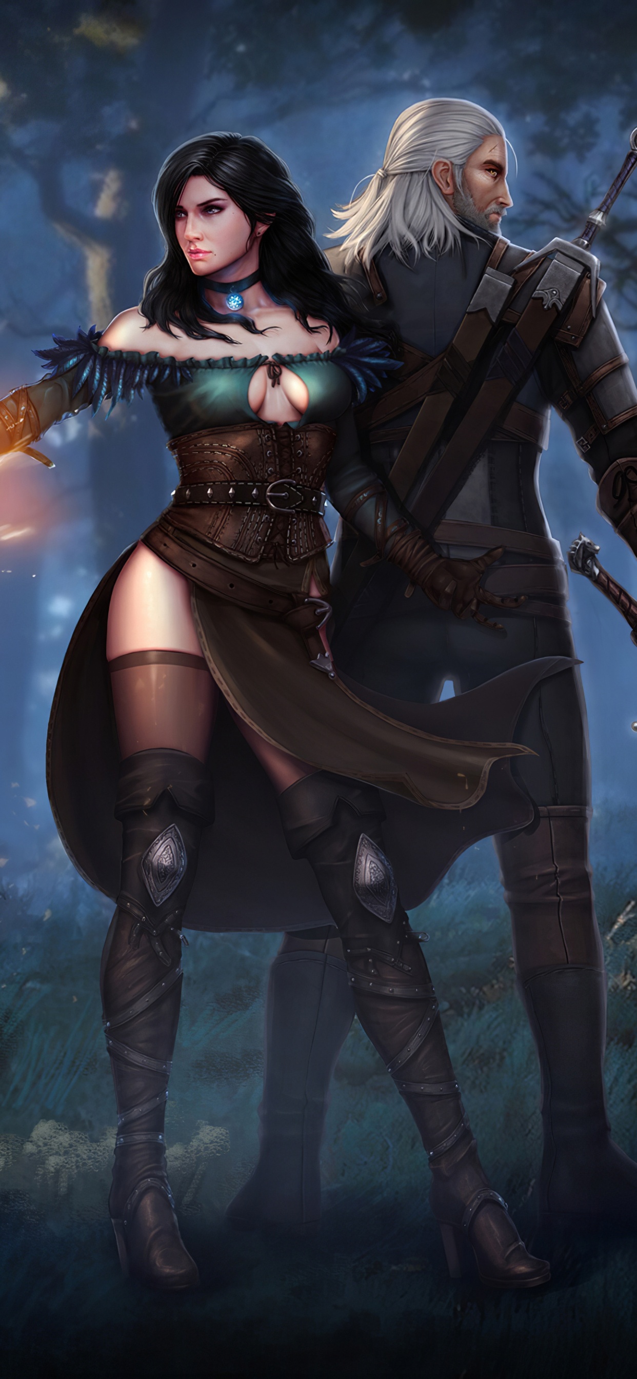 Hexer Geralt, The Witcher 3 Wild Hunt, Geralt Von Riva, Ciri, Yennefer. Wallpaper in 1242x2688 Resolution