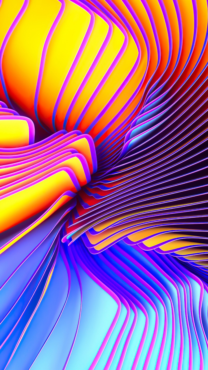 Orange, Fractal Art, Colorfulness, Purple, Magenta. Wallpaper in 720x1280 Resolution