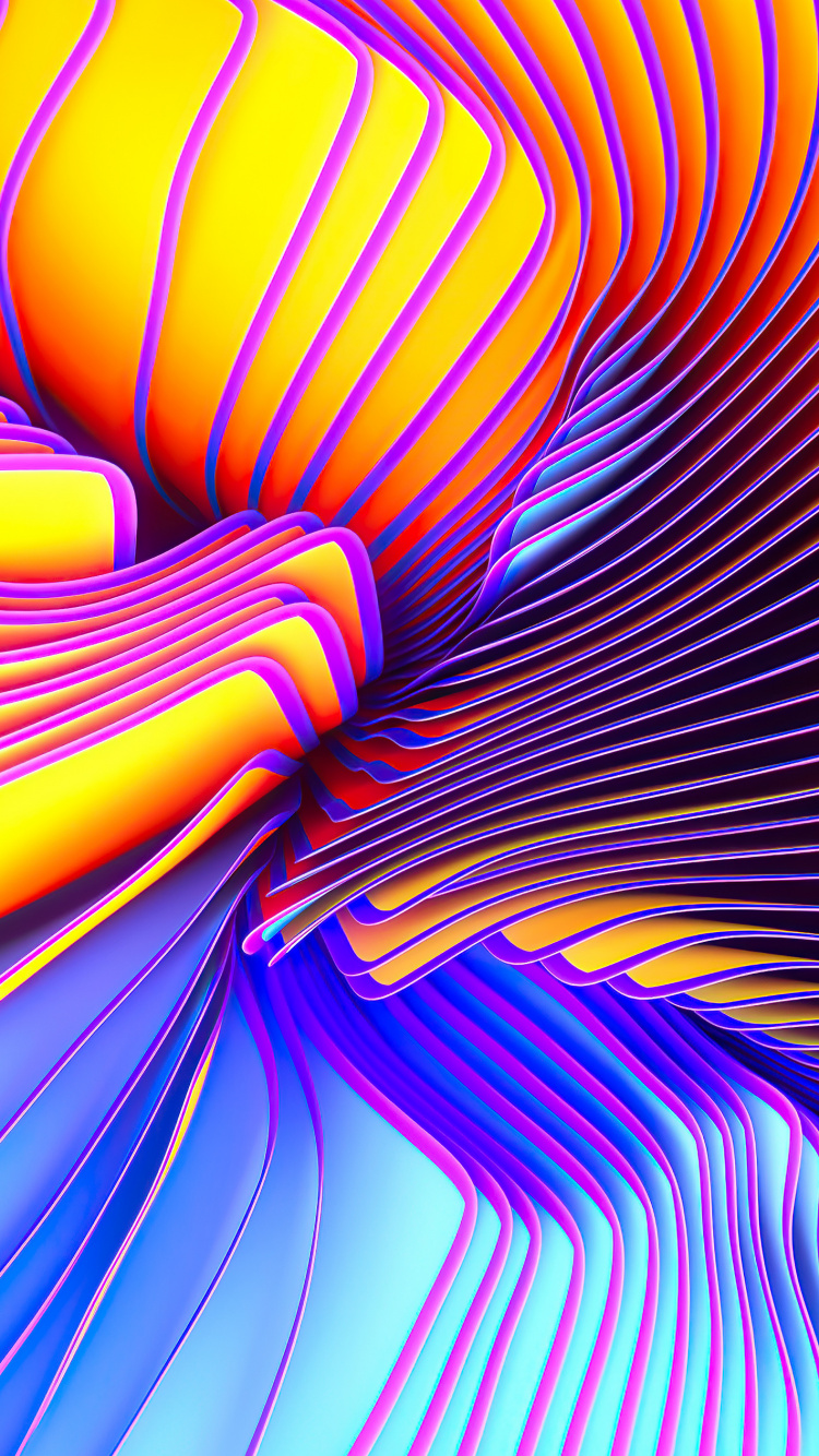 Orange, Fractal Art, Colorfulness, Purple, Magenta. Wallpaper in 750x1334 Resolution