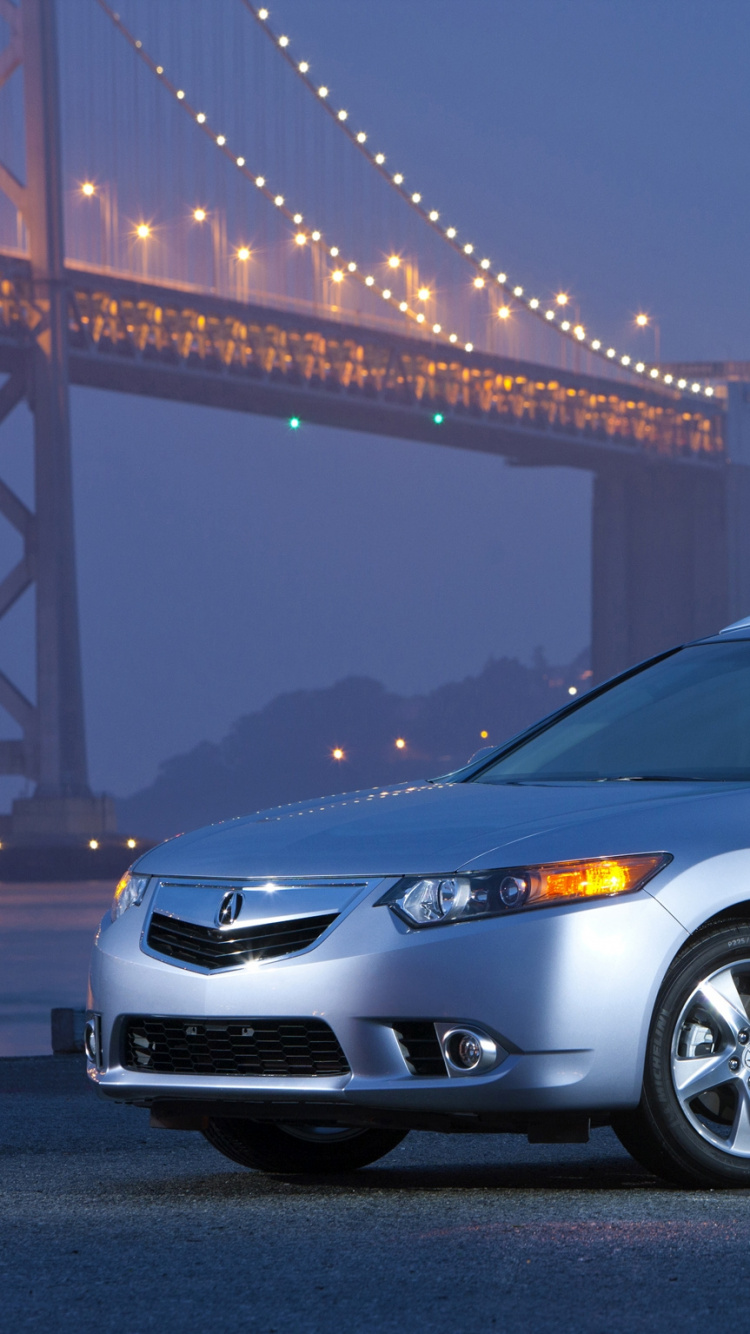 White Honda Car on Bridge During Daytime. Wallpaper in 750x1334 Resolution