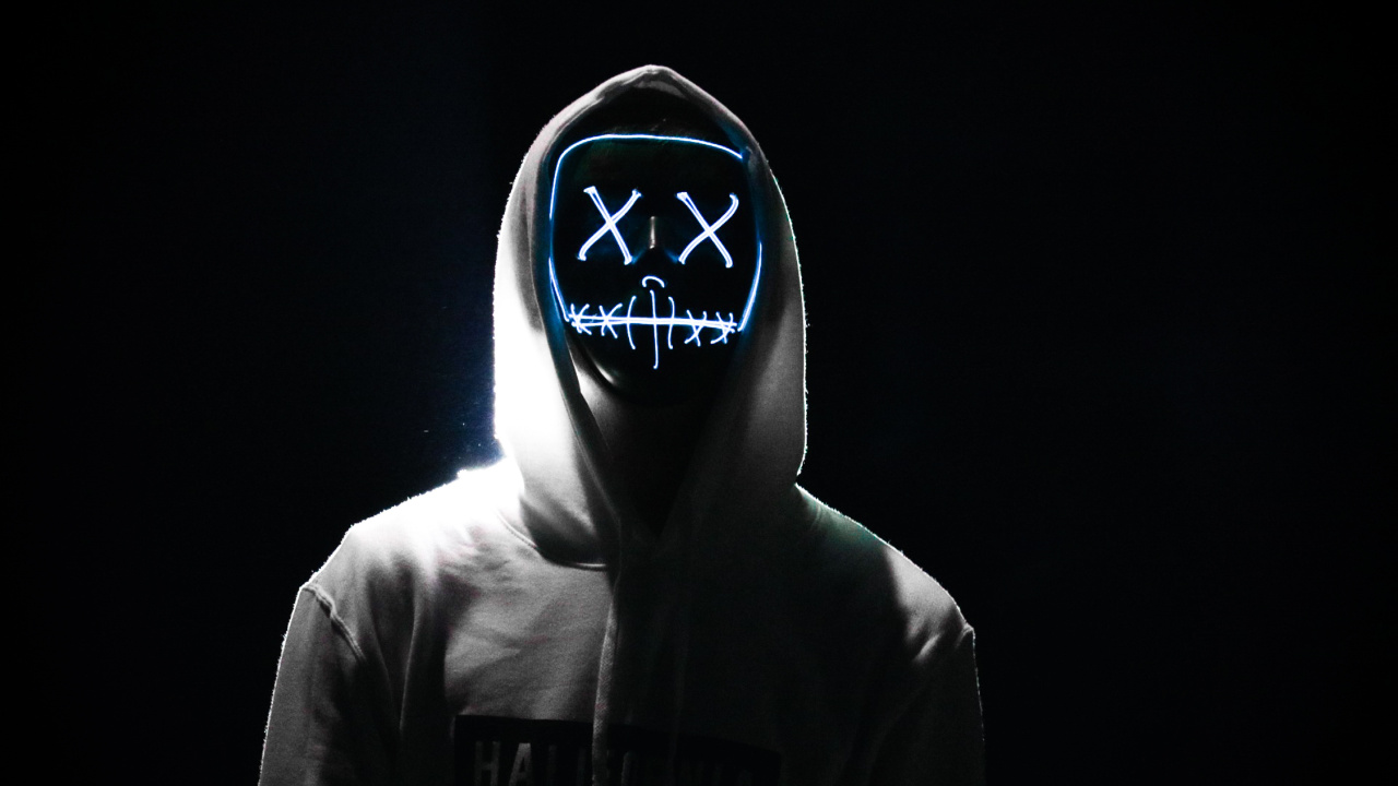 Black, White, Hoodie, Darkness, Light. Wallpaper in 1280x720 Resolution