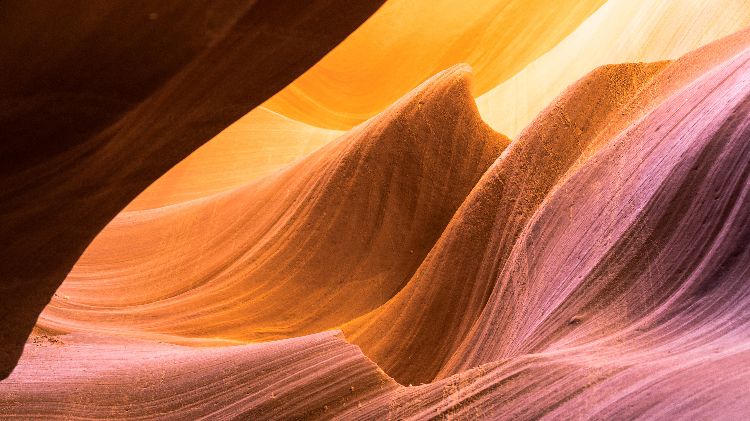 羚羊谷, 峡谷, 橙色, 形成, 关闭了 壁纸 2560x1440 允许