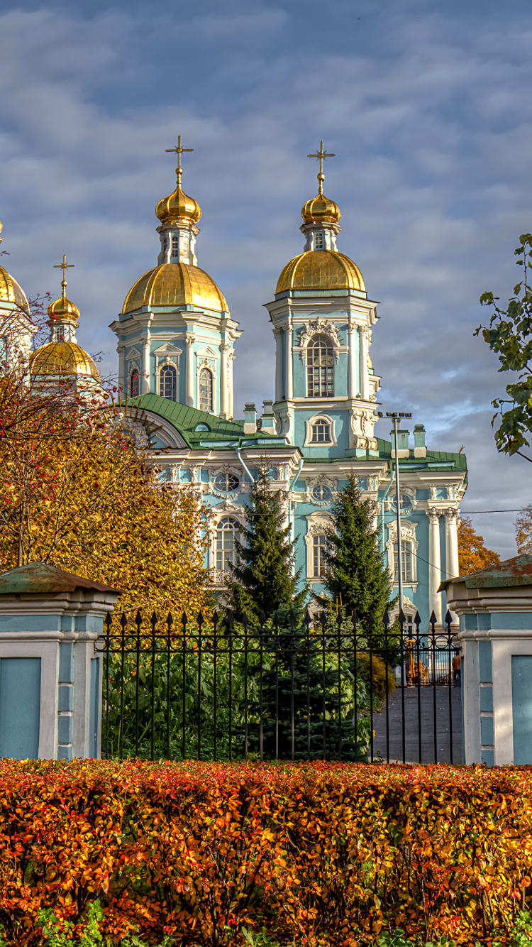 寺庙, 里程碑, 天空, 圣彼得堡, 旅游景点 壁纸 750x1334 允许