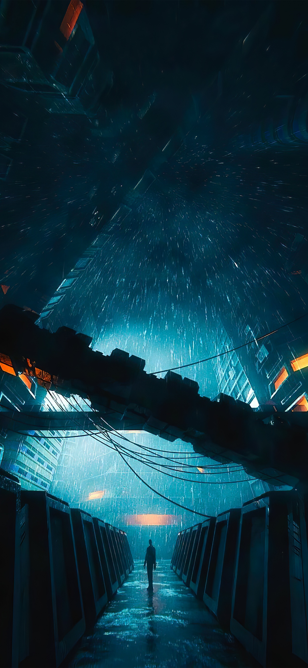 Eau, Minuit, de Teintes et de Nuances, Technologie, Espace. Wallpaper in 1242x2688 Resolution