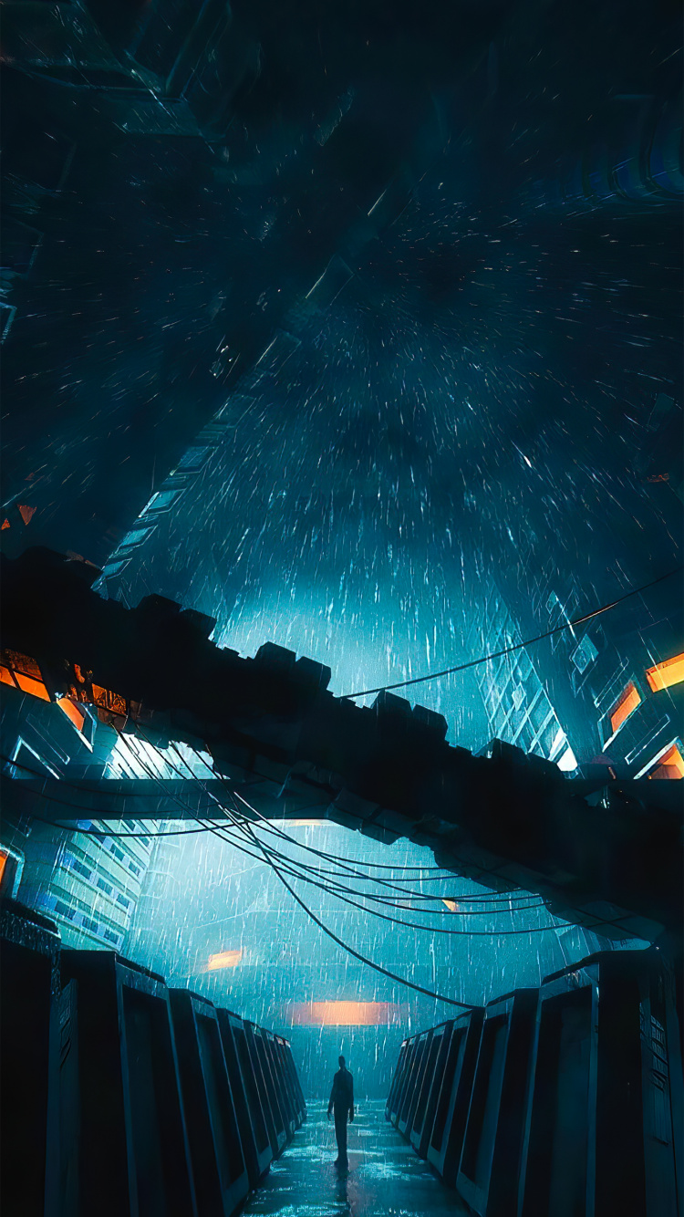 Eau, Minuit, de Teintes et de Nuances, Technologie, Espace. Wallpaper in 750x1334 Resolution