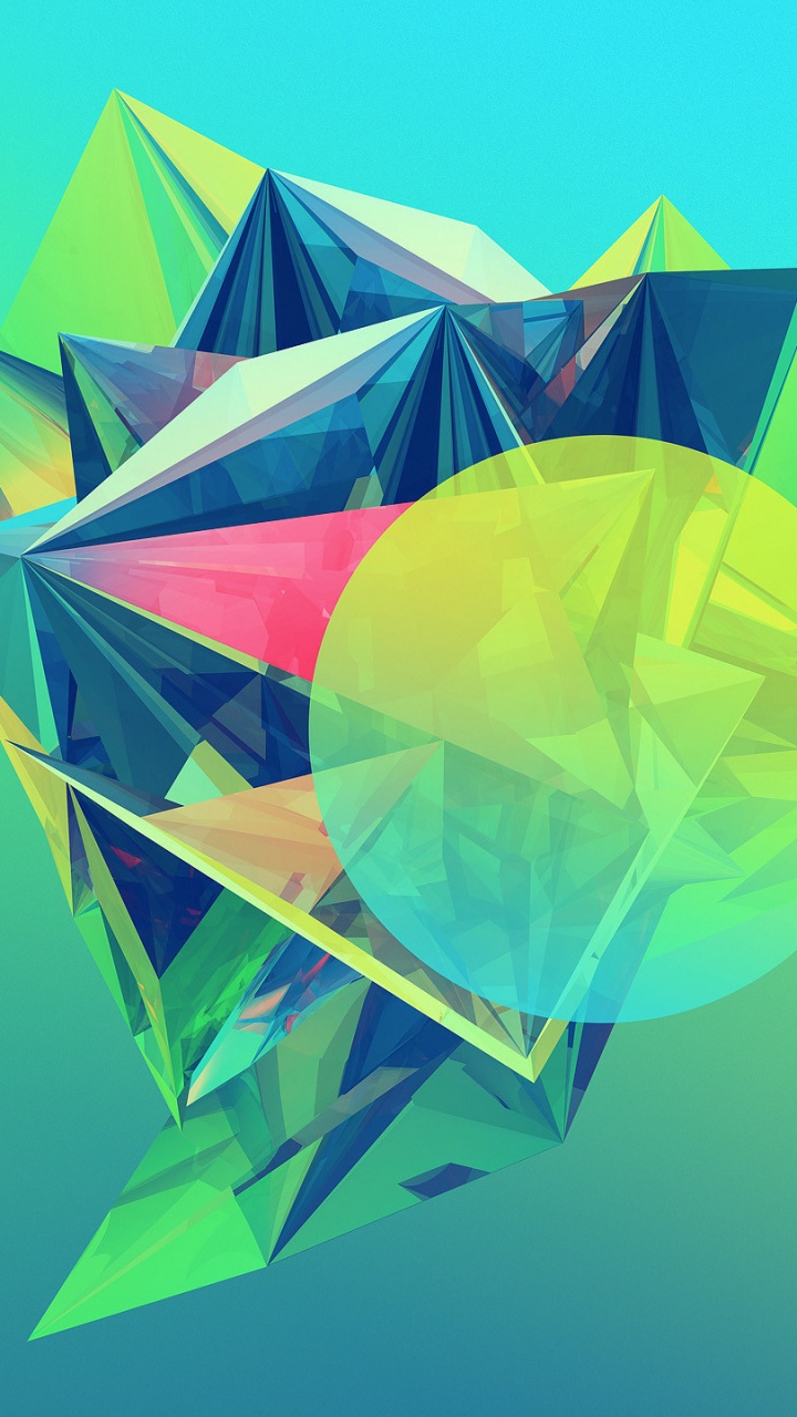 Paraguas Verde y Azul Bajo un Cielo Azul. Wallpaper in 720x1280 Resolution