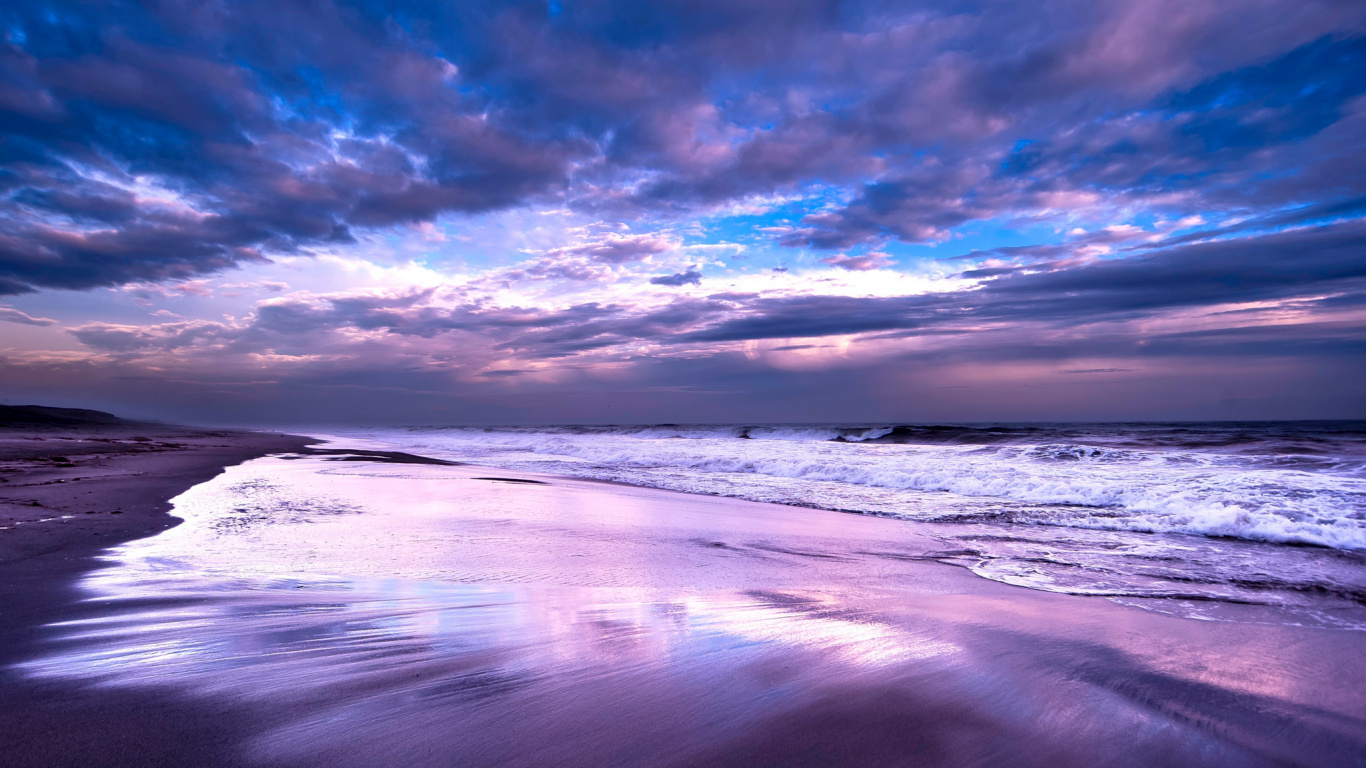 海洋, 日落, 大海, 人体内的水, 地平线 壁纸 1366x768 允许