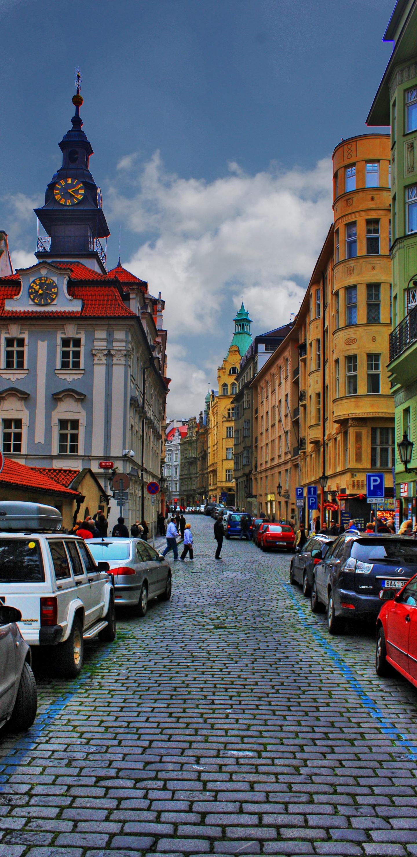 Cars Parked on Street Near Buildings During Daytime. Wallpaper in 1440x2960 Resolution