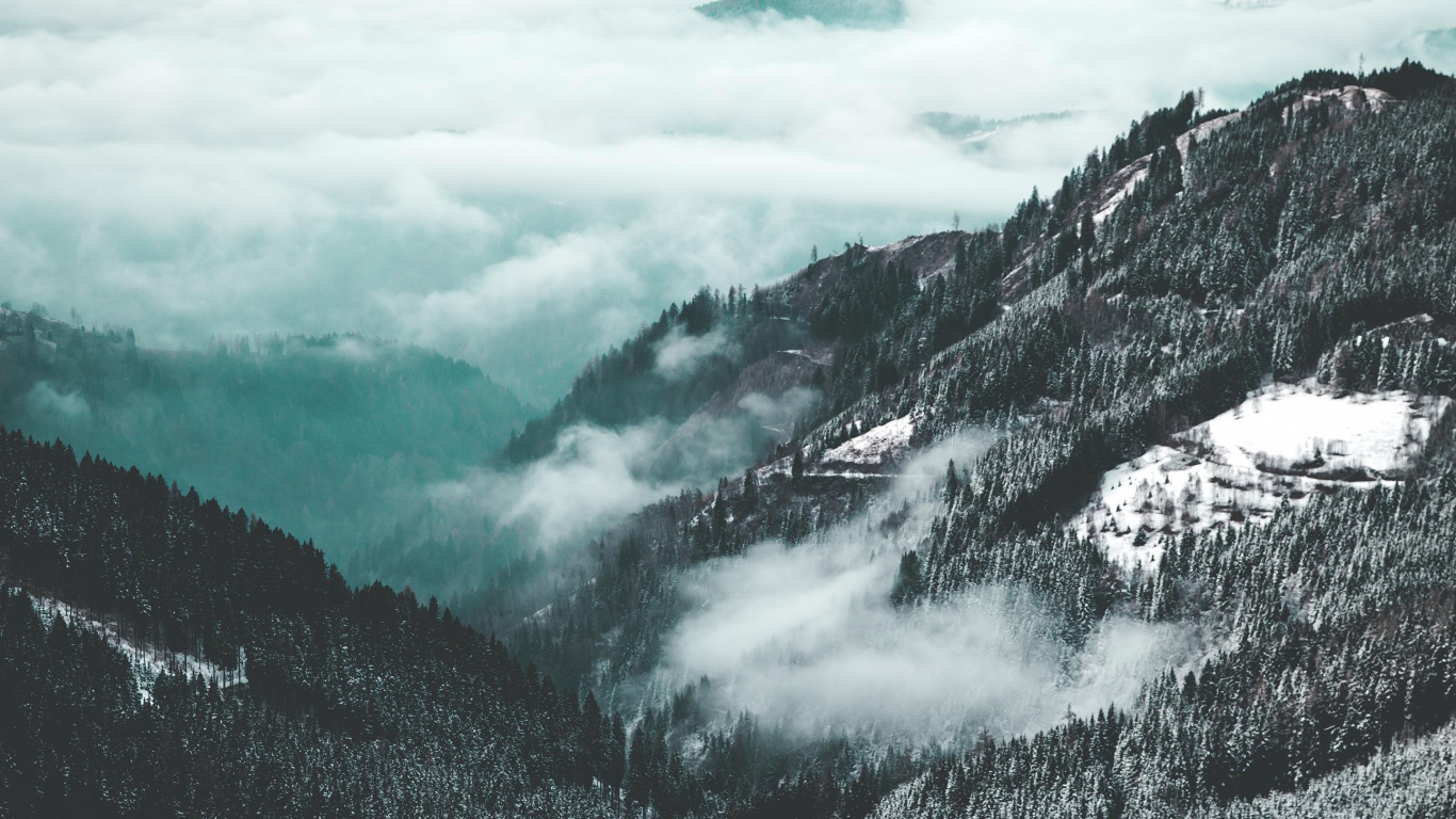 Bergigen Landschaftsformen, Hochland, Hill, Grat, Bergkette. Wallpaper in 1366x768 Resolution