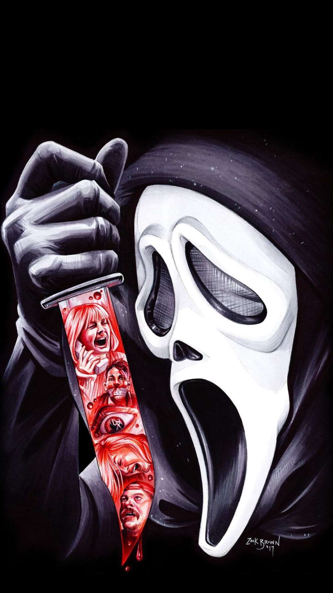 Zachary Jackson Brown Arte, Ghostface, Arte, Equipo de Deportes, Manga. Wallpaper in 1080x1920 Resolution