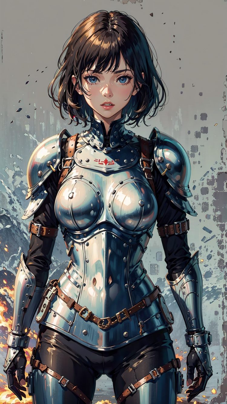 Woman Warrior, Illustration, Art, Warrior, Cartoon. Wallpaper in 750x1334 Resolution