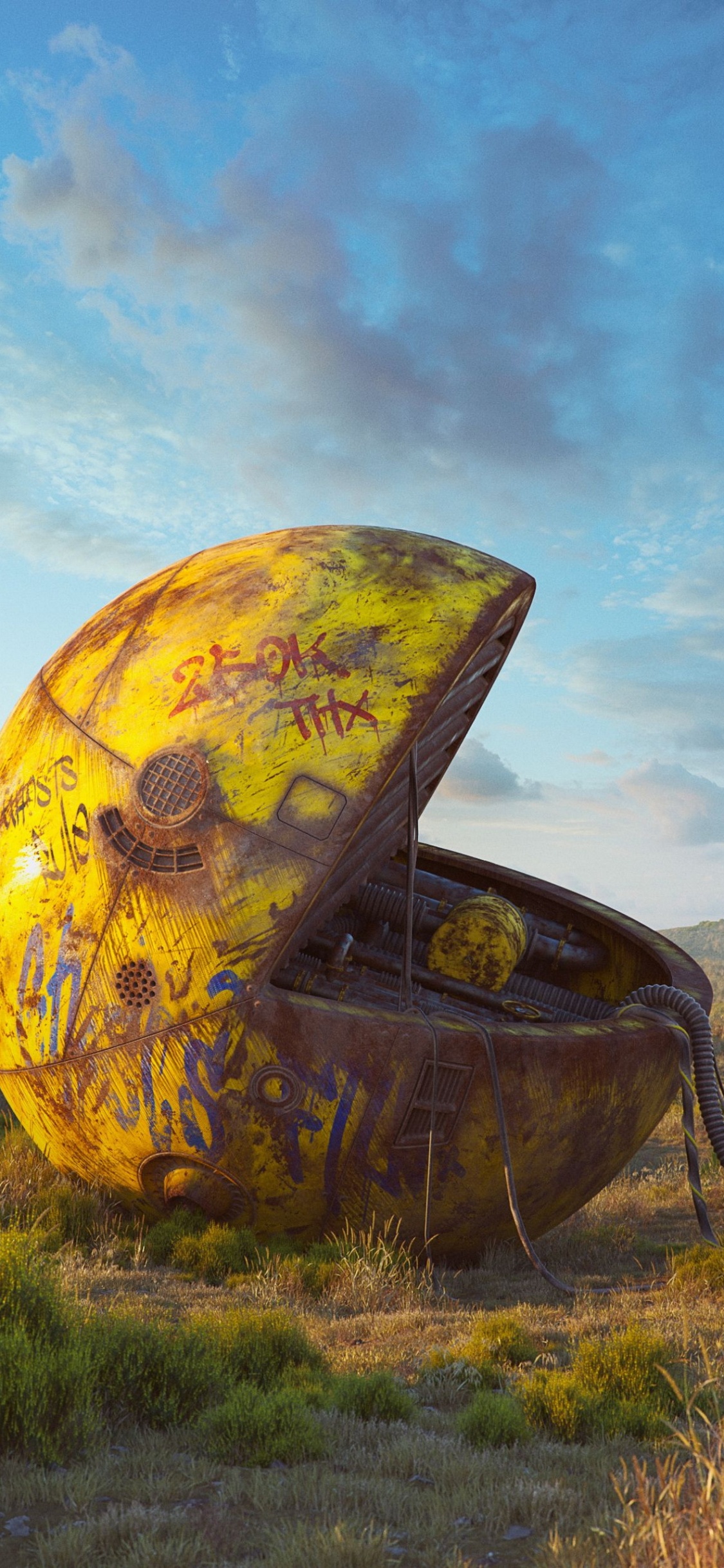 Realistic Pac Man, Pac Man, ms Pac-man, Pac-mania, Arcade Game. Wallpaper in 1125x2436 Resolution