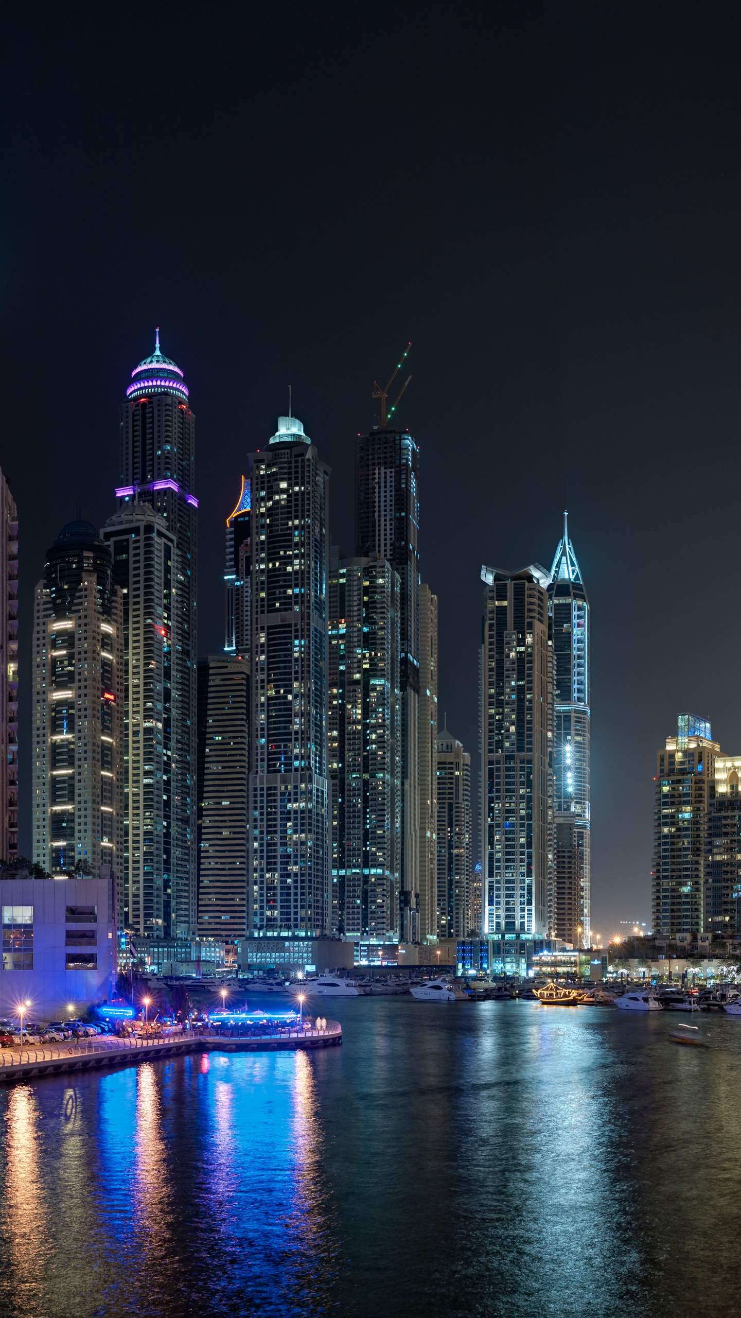 City Skyline During Night Time. Wallpaper in 1440x2560 Resolution