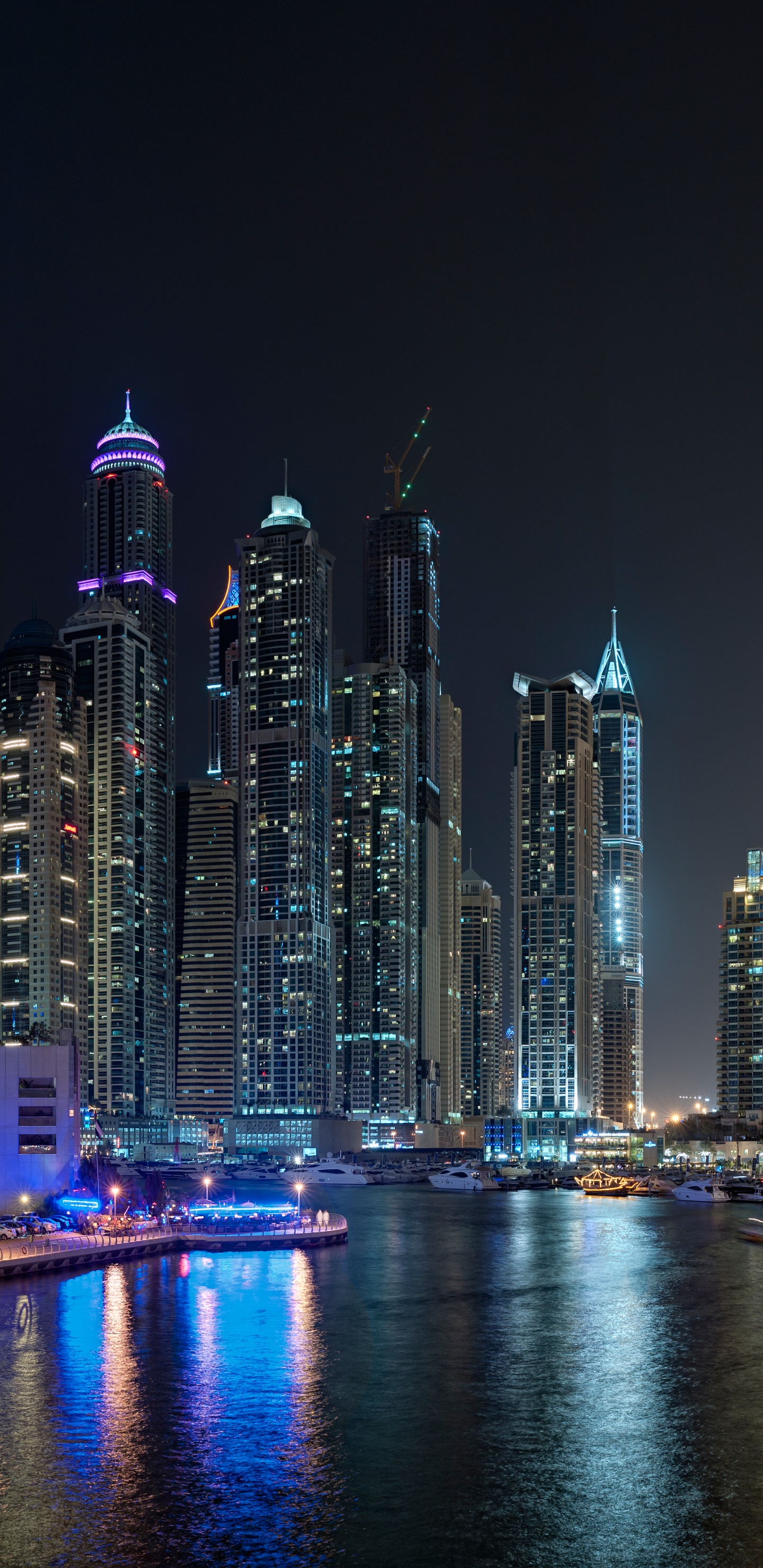 City Skyline During Night Time. Wallpaper in 1440x2960 Resolution