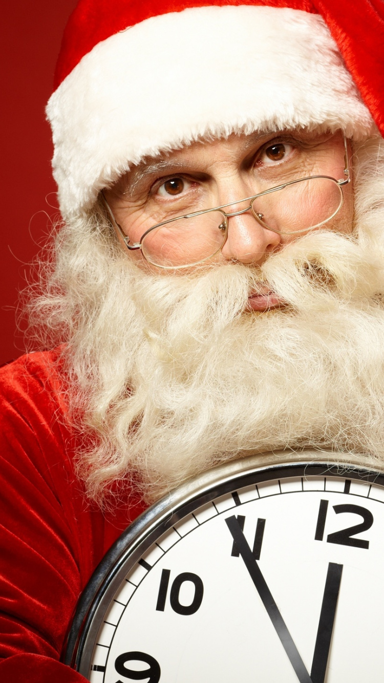 Santa Claus, Christmas Day, Facial Hair, Beard, Christmas. Wallpaper in 750x1334 Resolution