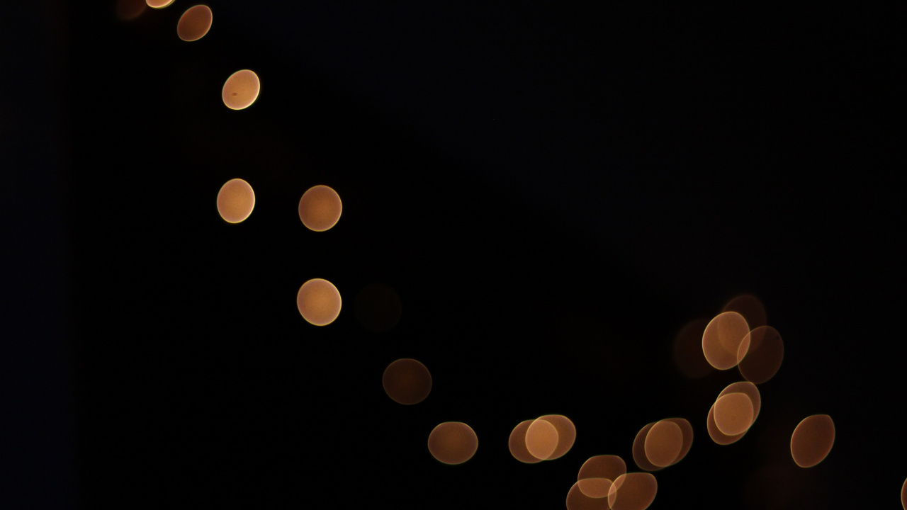 Yellow Lights on Black Background. Wallpaper in 1280x720 Resolution