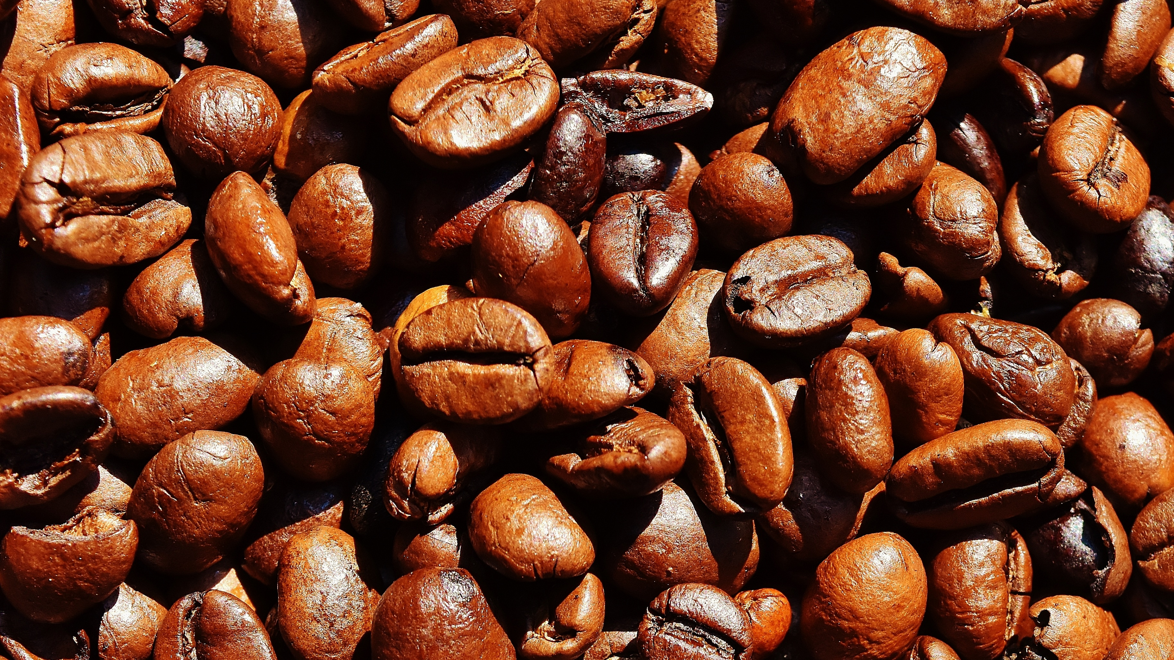 Brown Coffee Beans in Close up Photography. Wallpaper in 3840x2160 Resolution