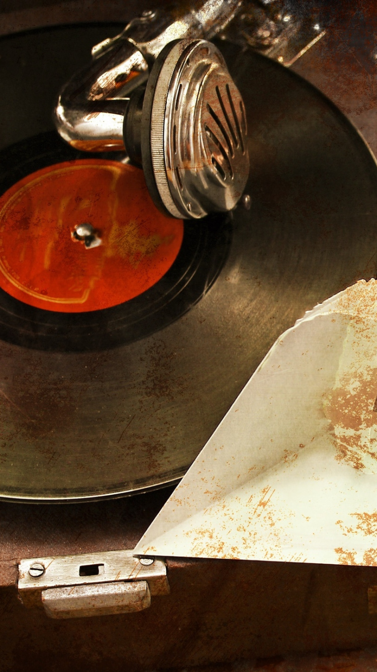 Encore de la Vie, Phonographe, Disque de Phonographe. Wallpaper in 750x1334 Resolution