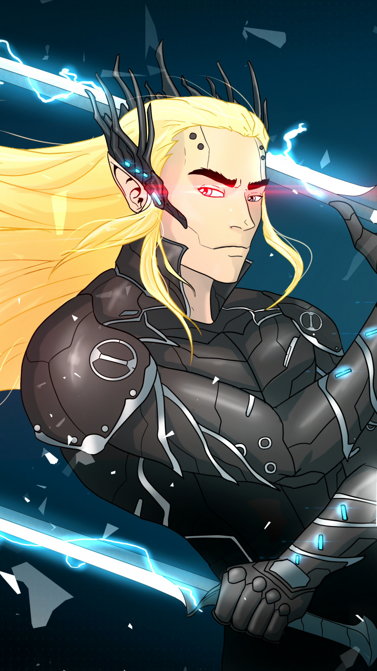 Mujer en Traje Negro Personaje de Anime. Wallpaper in 750x1334 Resolution