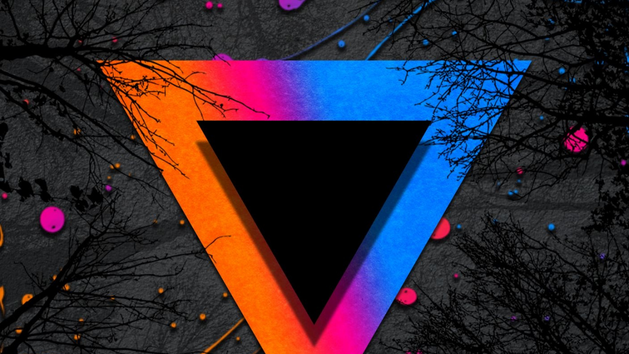 Triangulo, Morado, Rosa, Violeta, Arte. Wallpaper in 1280x720 Resolution