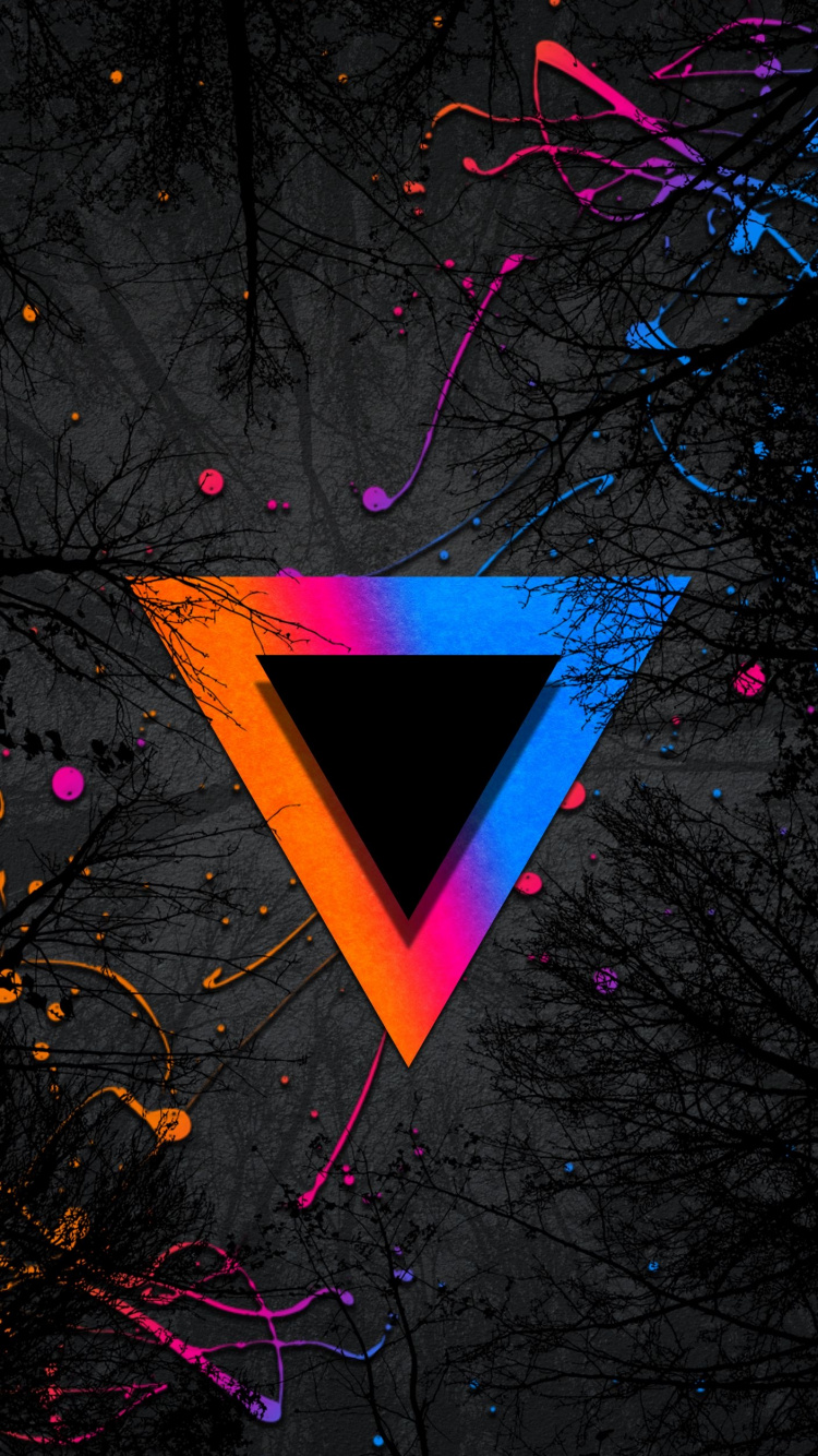 Triangulo, Morado, Rosa, Violeta, Arte. Wallpaper in 750x1334 Resolution