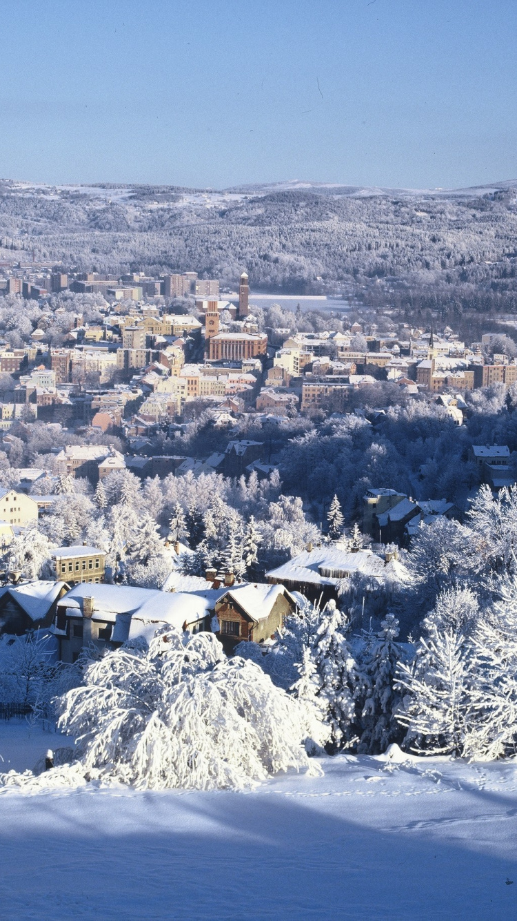 Aerial View of City During Daytime. Wallpaper in 750x1334 Resolution