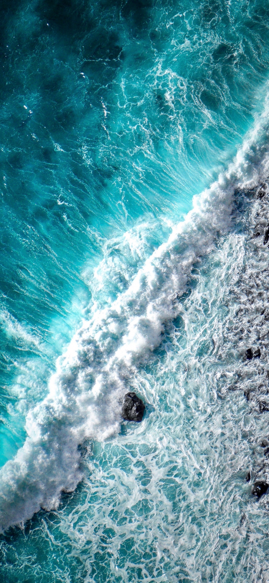 Las Olas Del Mar, Mar, Olas Del Mar, Oceano, Biología Marina. Wallpaper in 1125x2436 Resolution