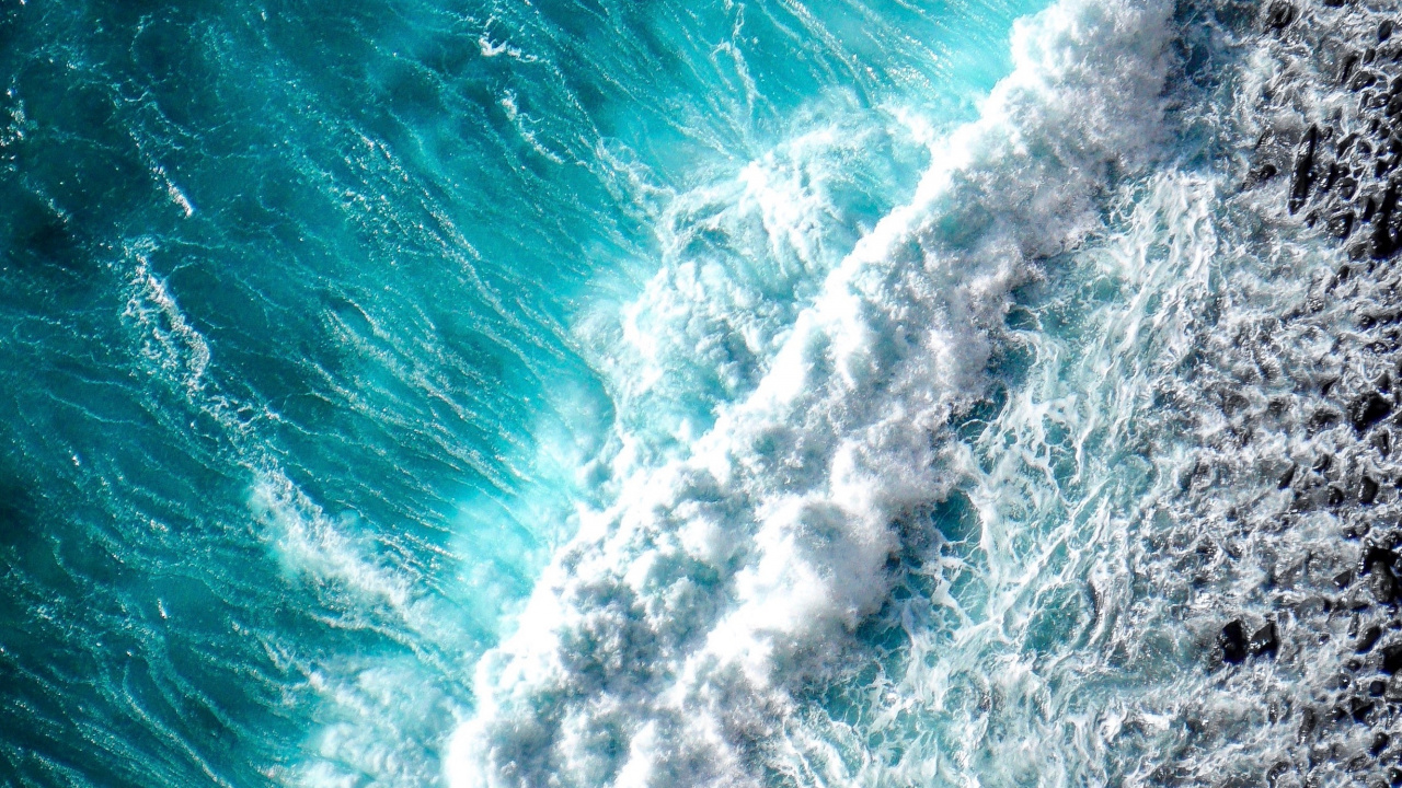 Meereswellen, Meer, Welle, Ozean, Marine Biologie. Wallpaper in 1280x720 Resolution