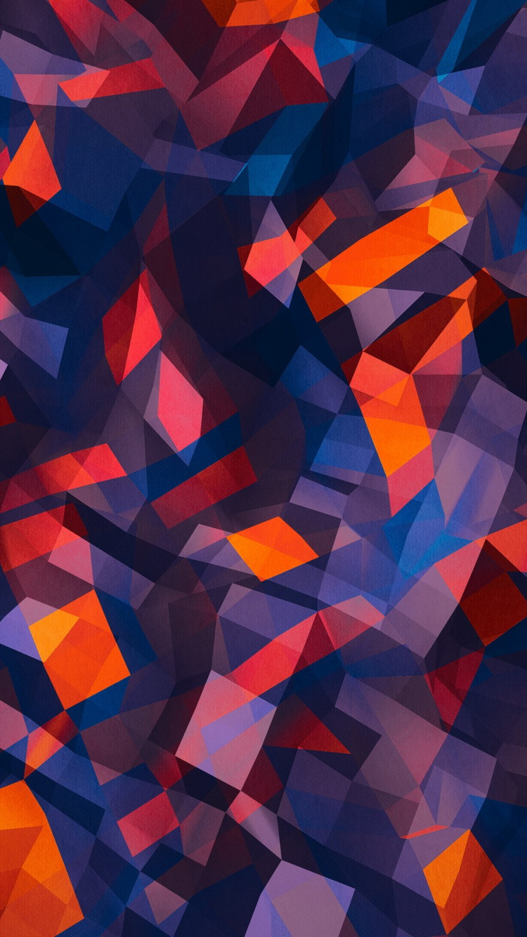 Red Blue and Purple Abstract Painting. Wallpaper in 750x1334 Resolution