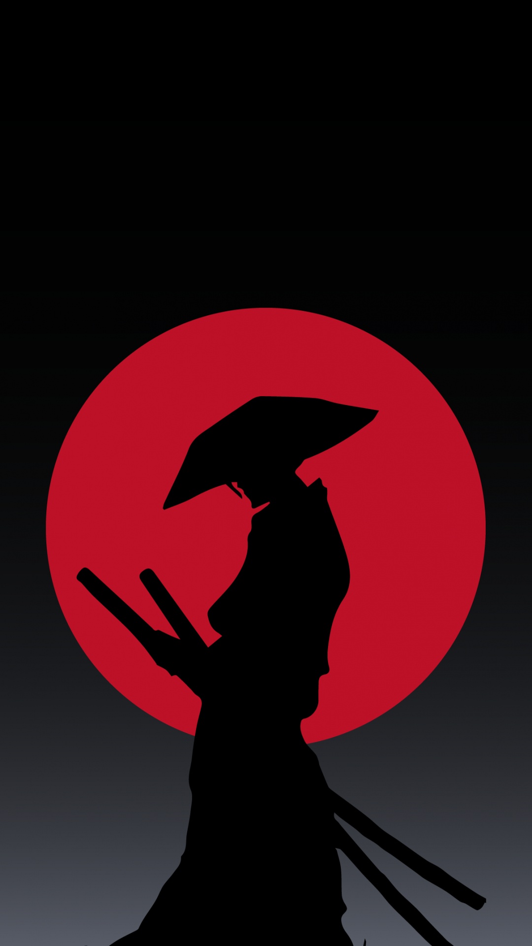 Samurai, Ilustración, Gráficos, Carmine, Silueta. Wallpaper in 1080x1920 Resolution