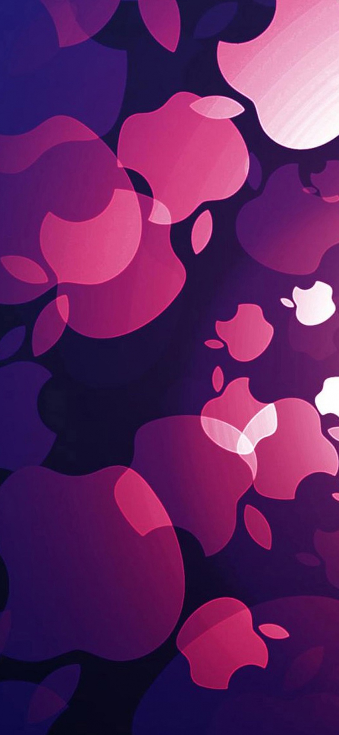 Pink and Black Hearts Illustration. Wallpaper in 1125x2436 Resolution