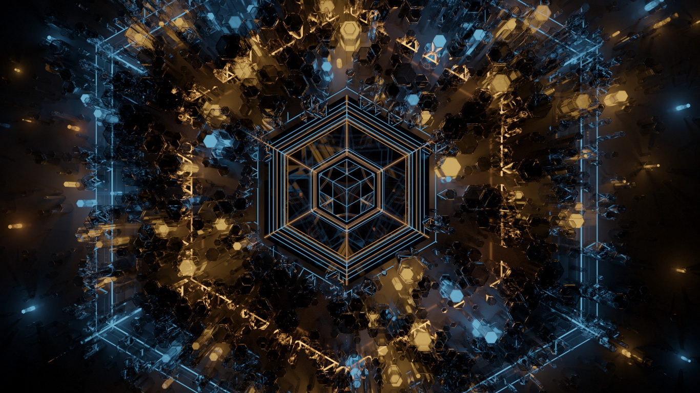 Goldene Und Weiße Blumendecke. Wallpaper in 1366x768 Resolution