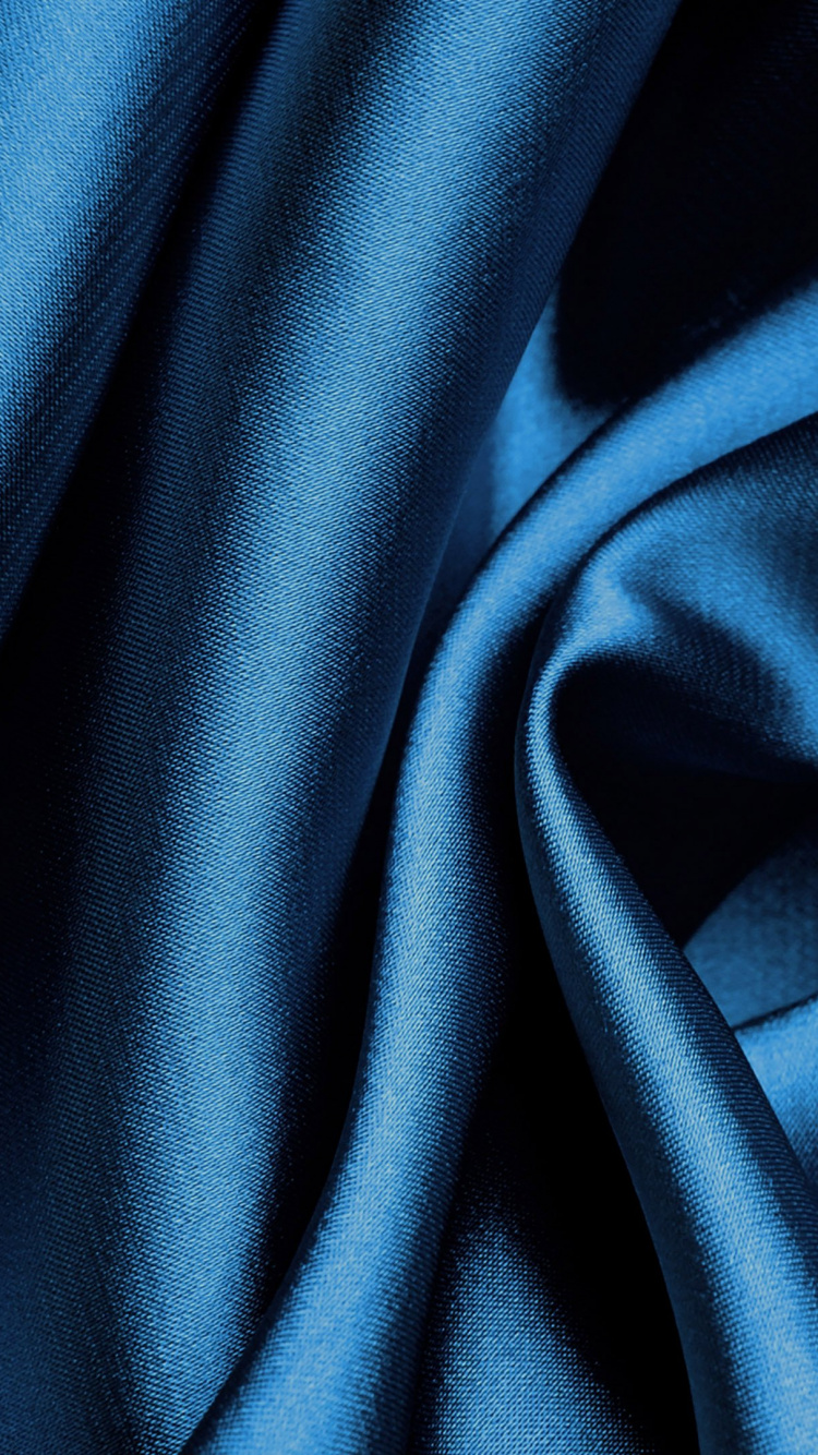 丝绸, 缎面, 黑色的, 电蓝色的, 钴蓝色的 壁纸 750x1334 允许