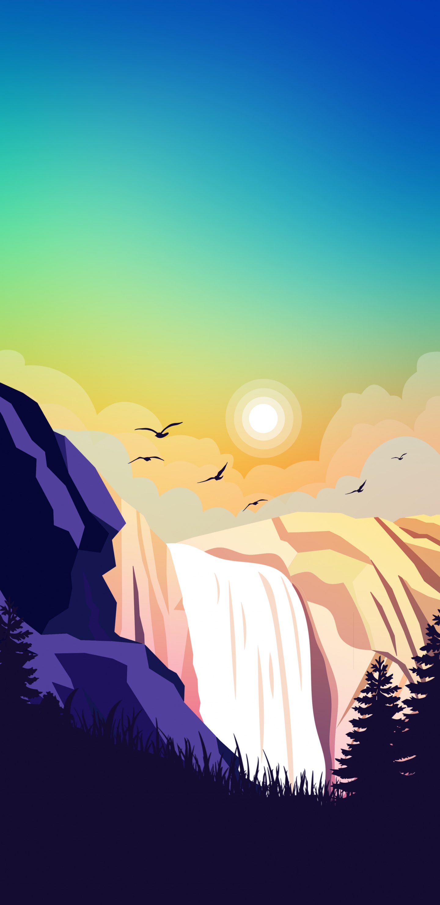 Cloud, Ecoregion, Natural Landscape, Natural Environment, Mountain. Wallpaper in 1440x2960 Resolution