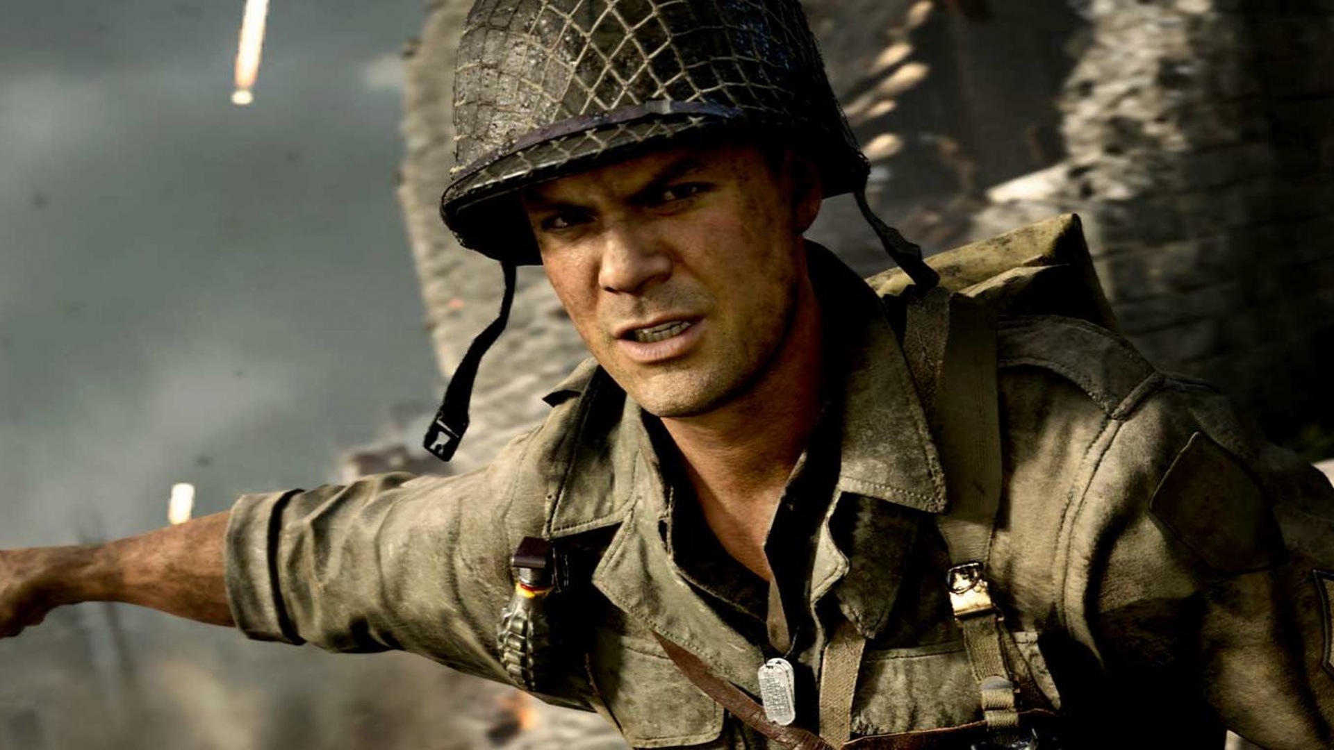 Call of Duty WWII, World War II, Multiplayer Video Game, Soldier, Army. Wallpaper in 1920x1080 Resolution