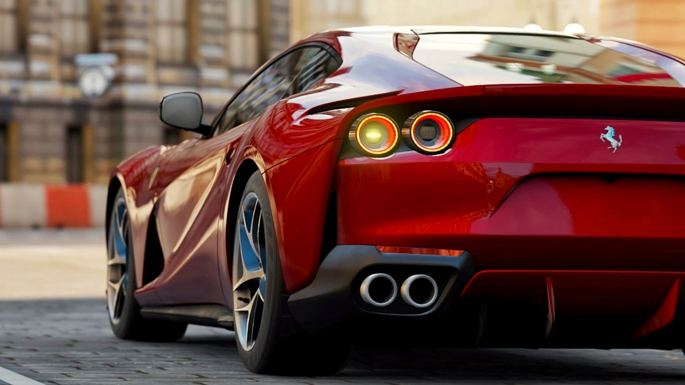 Ferrari Rouge 458 Italia Garée Sur Rue Pendant la Journée. Wallpaper in 1366x768 Resolution