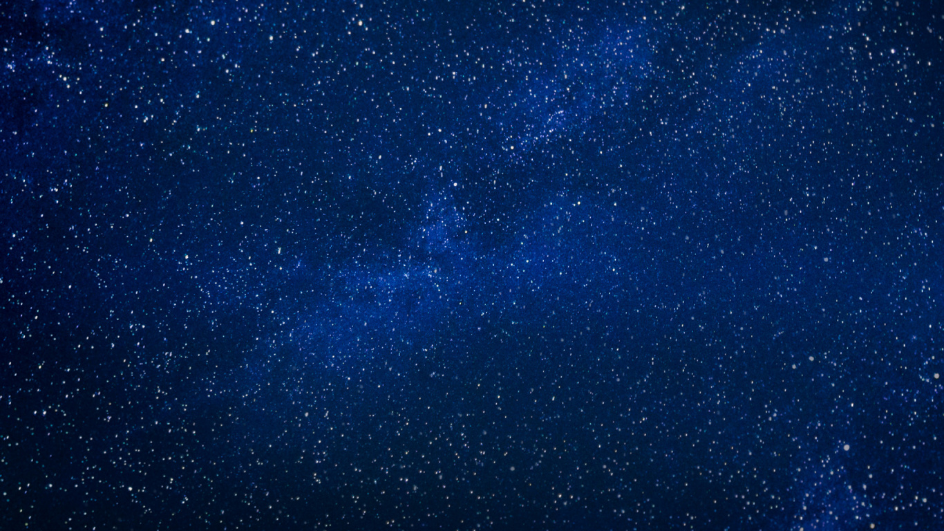 Blue and White Starry Night Sky. Wallpaper in 1366x768 Resolution