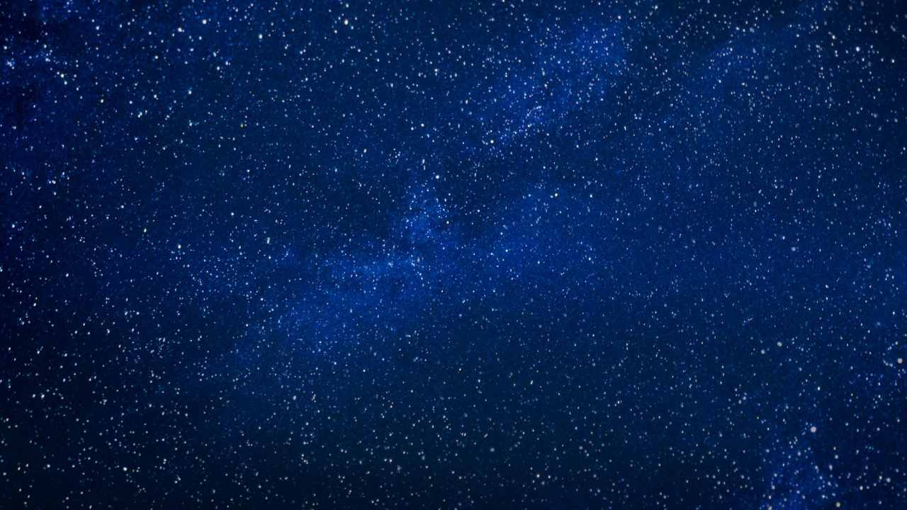 Blau-weißer Sternenhimmel. Wallpaper in 1280x720 Resolution
