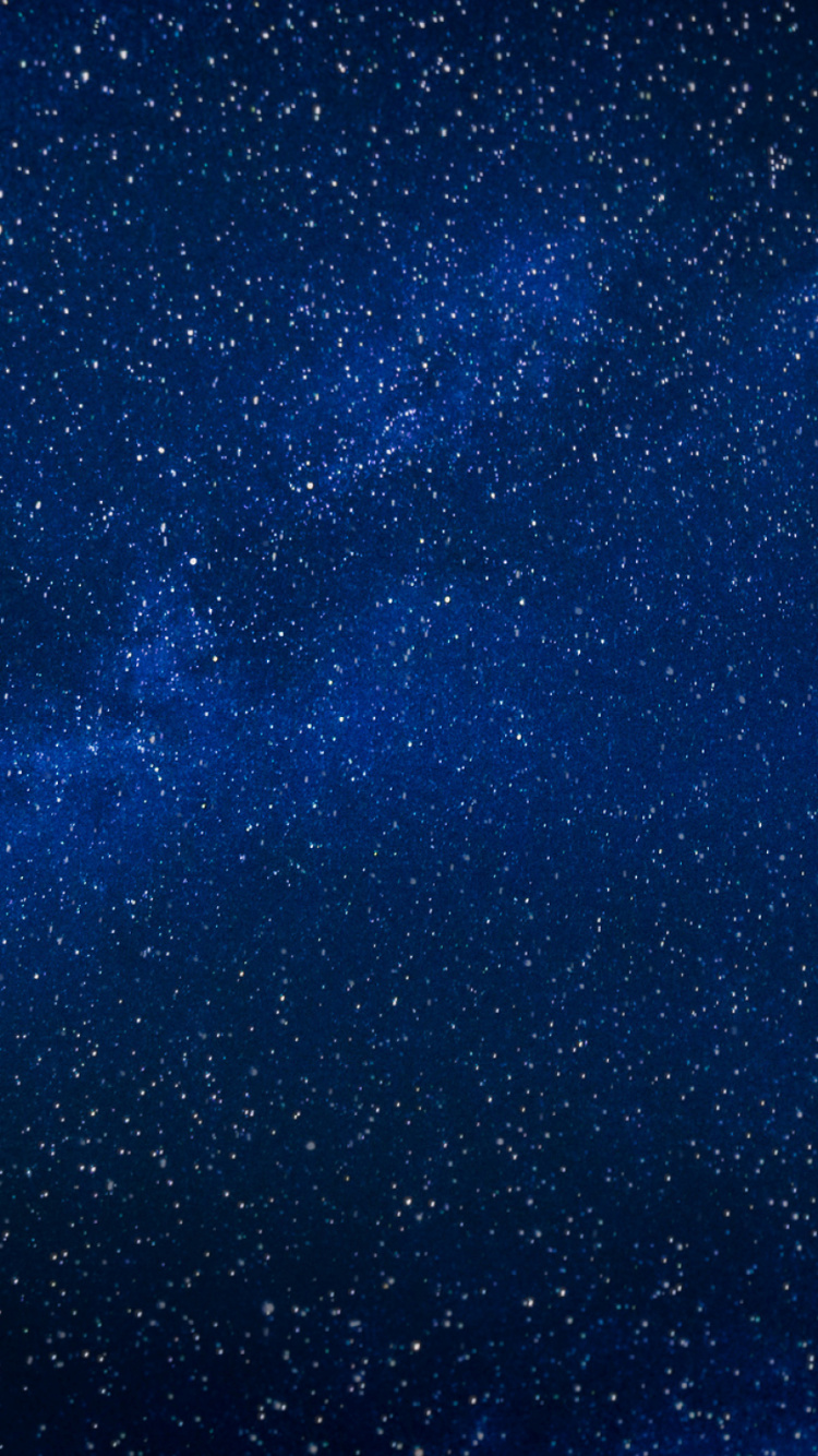 Blau-weißer Sternenhimmel. Wallpaper in 750x1334 Resolution