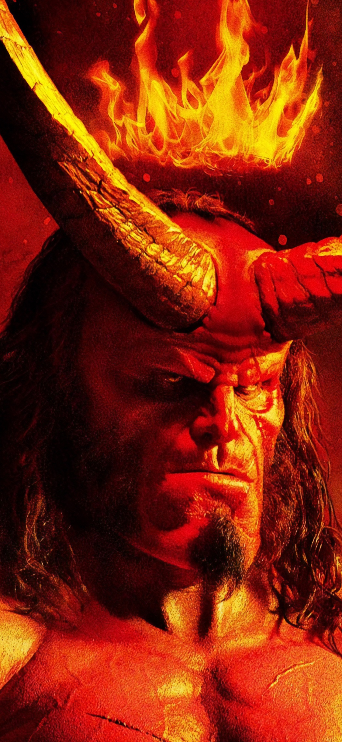 Mann Mit Feuer im Mund. Wallpaper in 1125x2436 Resolution