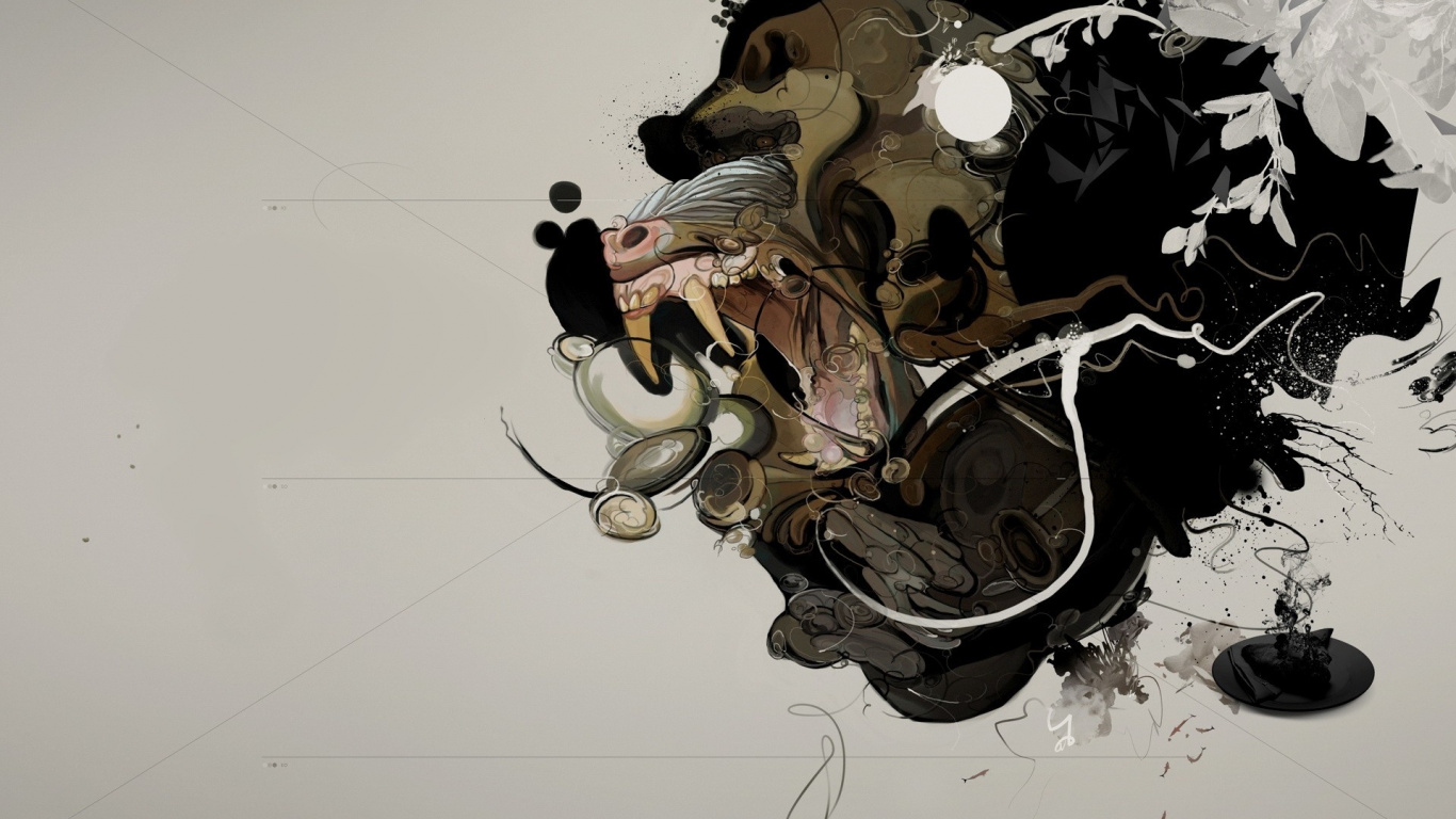 Gold and Black Dragon Artwork. Wallpaper in 1366x768 Resolution