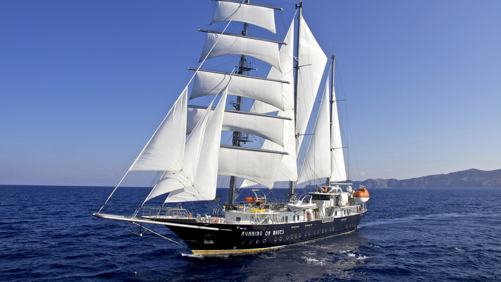 White and Black Sail Boat on Sea During Daytime. Wallpaper in 1920x1080 Resolution