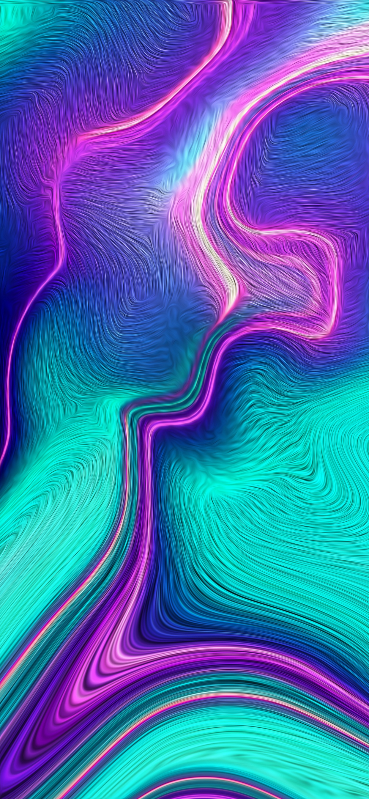 Art Fractal, la Pureté de la Couleur, Lumière, Purple, Pink. Wallpaper in 1242x2688 Resolution