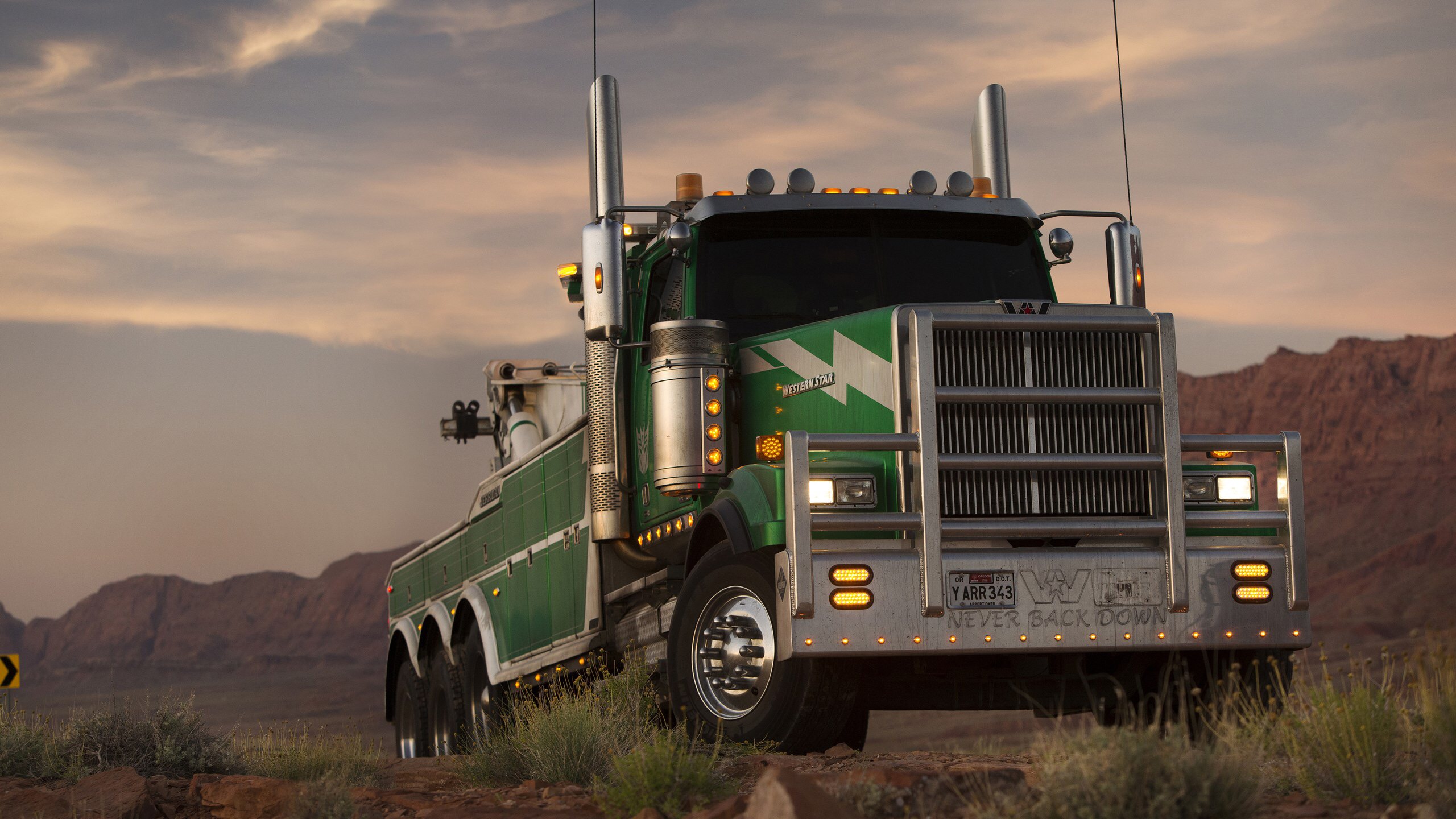 Camion Vert et Blanc Sur Terrain D'herbe Verte Pendant la Journée. Wallpaper in 2560x1440 Resolution