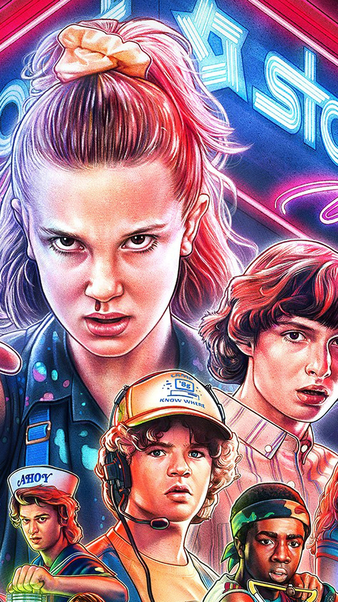 陌生人的东西, Netflix, 烟火, 海报, 专辑封面 壁纸 1080x1920 允许