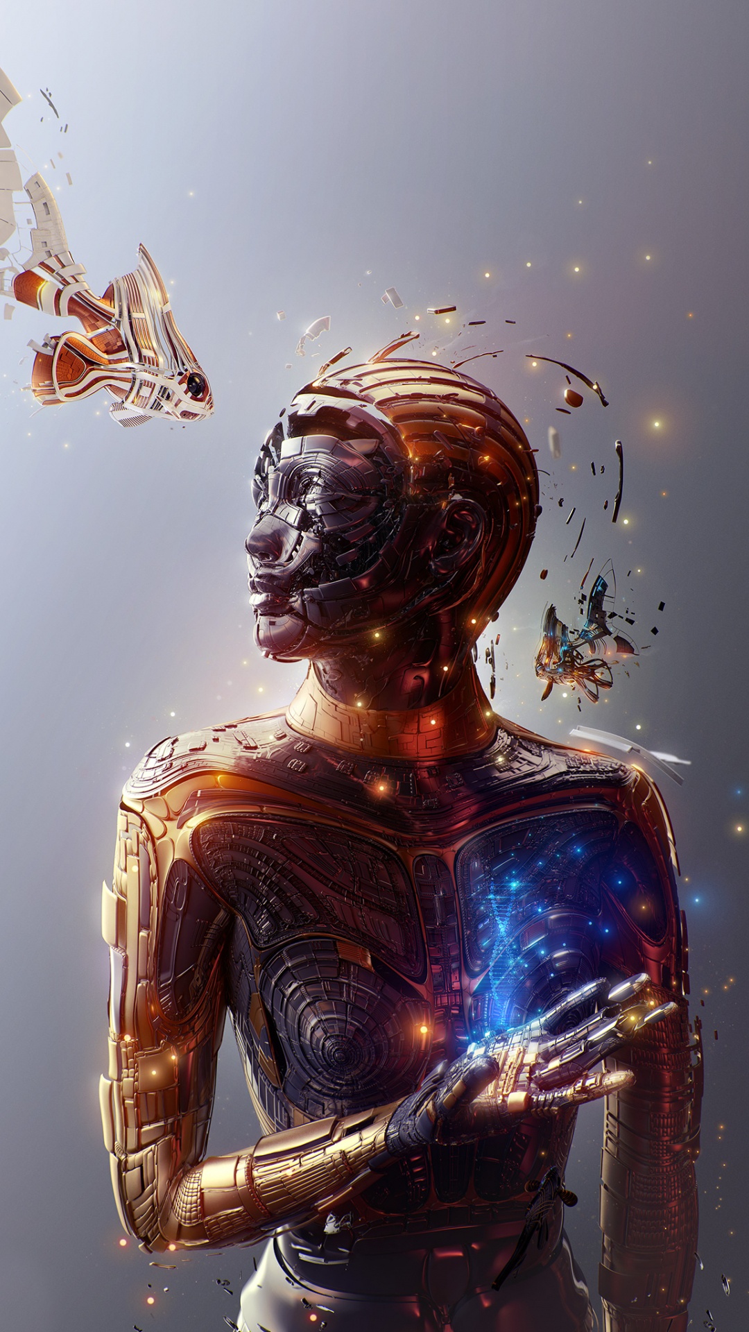 雕塑, 艺术, 雕像, 时尚的设计, 电蓝色的 壁纸 1080x1920 允许