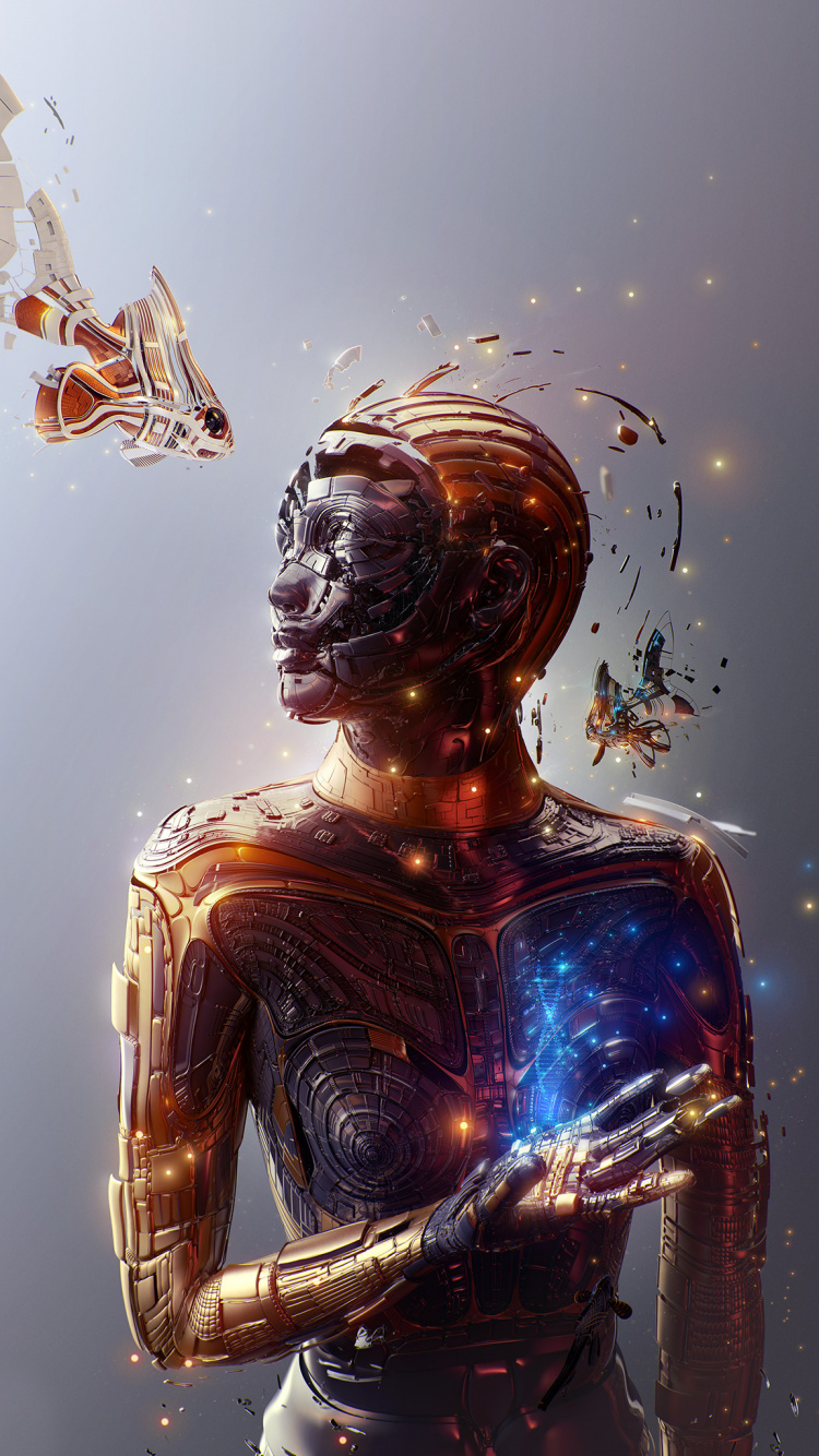 Éclairage, Sculpture, Art, Statue, Poitrine. Wallpaper in 750x1334 Resolution